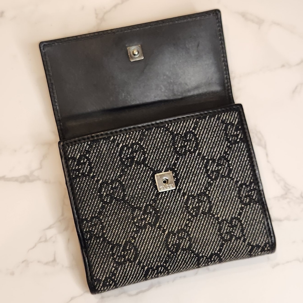 Auth Gucci GG Canvas/Leather Bifold Wallet - Picture 9 of 14